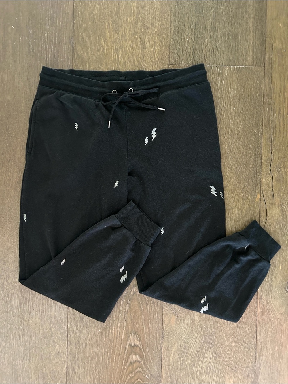Honeydew Lightning Bolt Black Sweatpants
